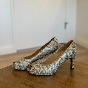 Stuart Weitzman Snake Print Pump